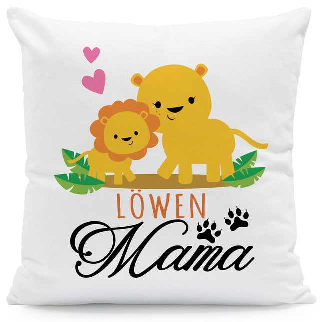SEO. Bedrucktes Kissen mit Spruch Löwen Mama - ohne Füllung Linkreich