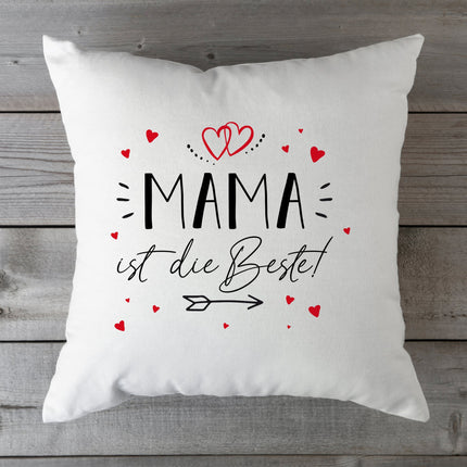 SEO. Bedrucktes Kissen mit Spruch Mama ist die Beste! - mit Füllung Linkreich