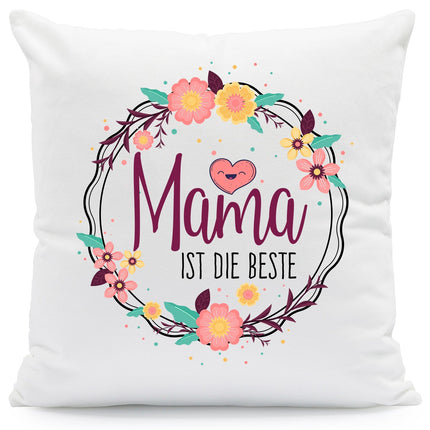 SEO. Bedrucktes Kissen mit Spruch Mama ist die beste - ohne Füllung Linkreich
