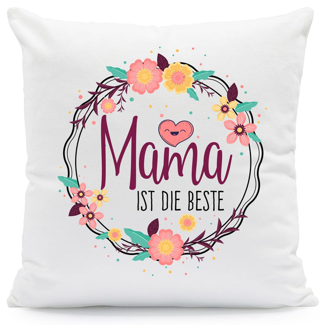 SEO. Bedrucktes Kissen mit Spruch Mama ist die beste - ohne Füllung Linkreich