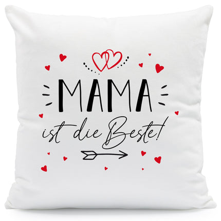 SEO. Bedrucktes Kissen mit Spruch Mama ist die Beste! - mit Füllung Linkreich
