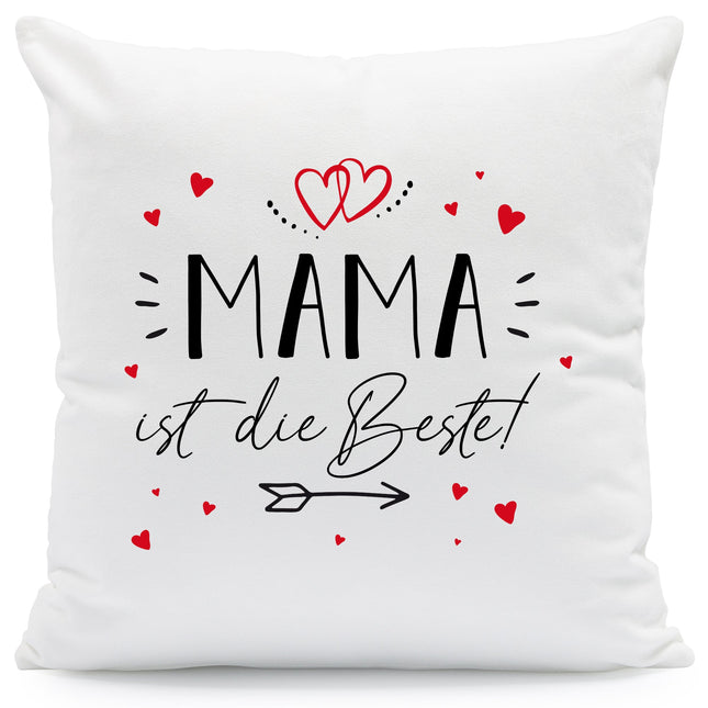 SEO. Bedrucktes Kissen mit Spruch Mama ist die Beste! - mit Füllung Linkreich