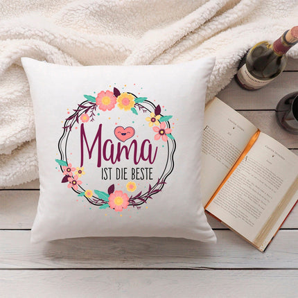 SEO. Bedrucktes Kissen mit Spruch Mama ist die beste - ohne Füllung Linkreich