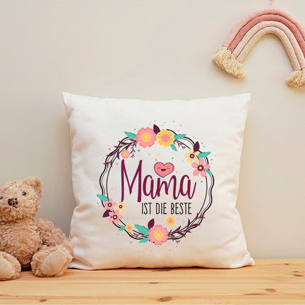 SEO. Bedrucktes Kissen mit Spruch Mama ist die beste - ohne Füllung Linkreich