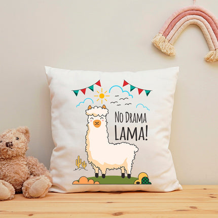 SEO. Bedrucktes Kissen mit Spruch No Drama Lama - mit Füllung Linkreich