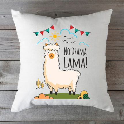 SEO. Bedrucktes Kissen mit Spruch No Drama Lama - mit Füllung Linkreich