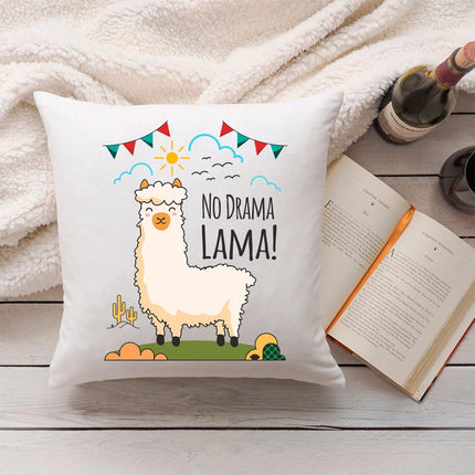 SEO. Bedrucktes Kissen mit Spruch No Drama Lama - mit Füllung Linkreich