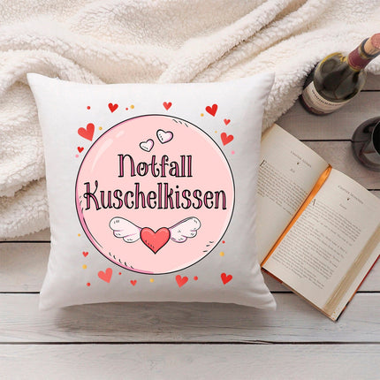 SEO. Bedrucktes Kissen mit Spruch Notfall Kuschelkissen - ohne Füllung Linkreich