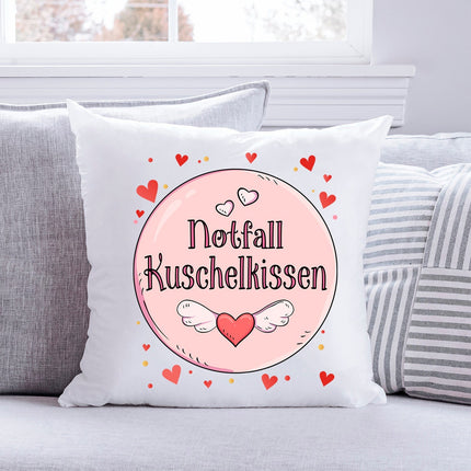 SEO. Bedrucktes Kissen mit Spruch Notfall Kuschelkissen - ohne Füllung Linkreich