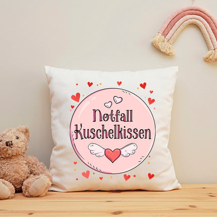 SEO. Bedrucktes Kissen mit Spruch Notfall Kuschelkissen - ohne Füllung Linkreich