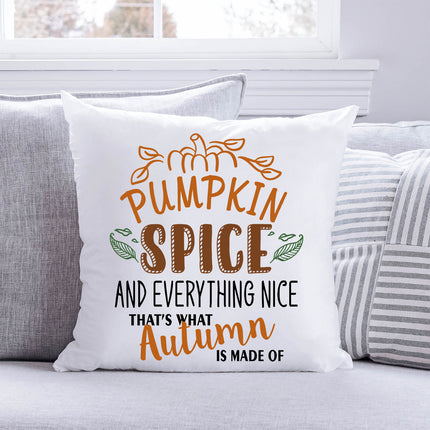 SEO. Bedrucktes Kissen mit Spruch Pumpkin spice and everything nice - ohne Füllung Linkreich