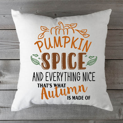 SEO. Bedrucktes Kissen mit Spruch Pumpkin spice and everything nice - ohne Füllung Linkreich