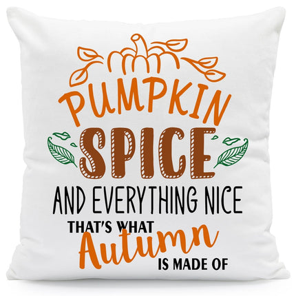 SEO. Bedrucktes Kissen mit Spruch Pumpkin spice and everything nice - ohne Füllung Linkreich
