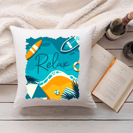 SEO. Bedrucktes Kissen mit Spruch Relax - ohne Füllung Linkreich