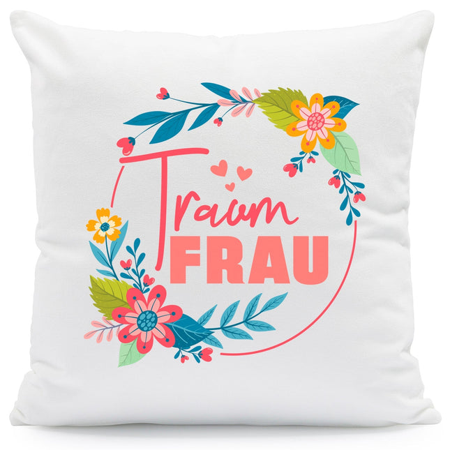 SEO. Bedrucktes Kissen mit Spruch Traumfrau - mit Füllung Linkreich