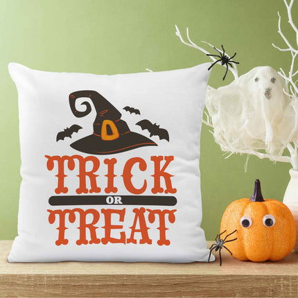 SEO. Bedrucktes Kissen mit Spruch Trick or Treat - ohne Füllung Linkreich