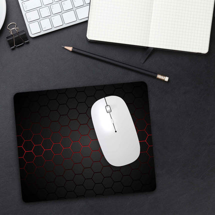 SEO. Bedrucktes Mousepad im Hexagon Design - Rot Linkreich