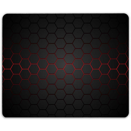 SEO. Bedrucktes Mousepad im Hexagon Design - Rot Linkreich