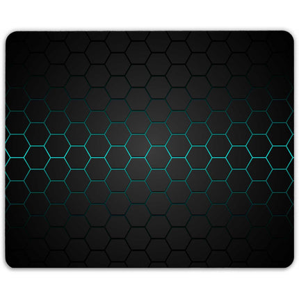 SEO. Bedrucktes Mousepad im Hexagon Design - Blau Linkreich