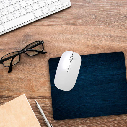 SEO. Bedrucktes Mousepad im Holz Design - Blau Linkreich