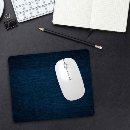 SEO. Bedrucktes Mousepad im Holz Design - Blau Linkreich