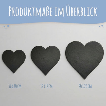 SEO. Bedrucktes Schieferherz - Tierfoto - Personalisiertes Geschenk - 12 x 12 cm Linkreich