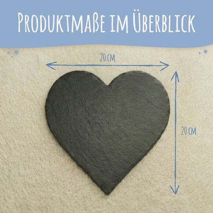 SEO. Bedrucktes Schieferherz - Tierfoto - Personalisiertes Geschenk - 12 x 12 cm Linkreich