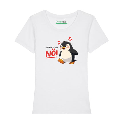 SEO. Bedrucktes T-Shirt für Damen - Bevor du fragst NÖ - Weiß Linkreich