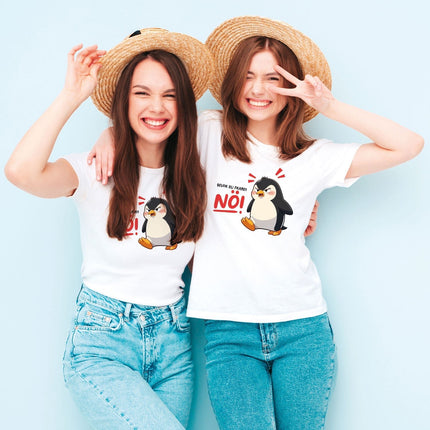 SEO. Bedrucktes T-Shirt für Damen - Bevor du fragst NÖ - Schwarz Linkreich