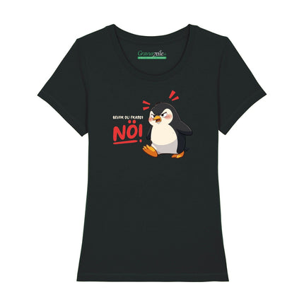 SEO. Bedrucktes T-Shirt für Damen - Bevor du fragst NÖ - Schwarz Linkreich
