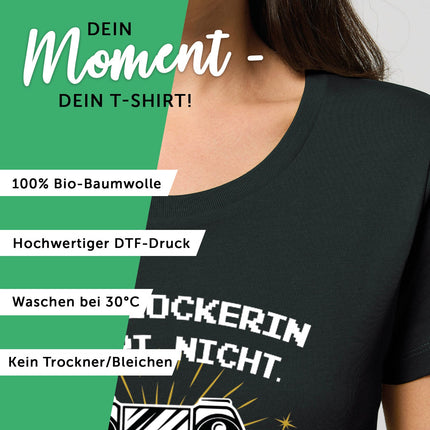 SEO. Bedrucktes T-Shirt für Damen - Eine Zockerin altert nicht - Schwarz Linkreich