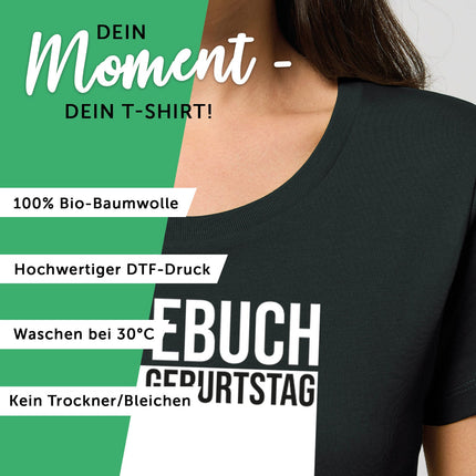 SEO. Bedrucktes T-Shirt für Damen - Gästebuch - Schwarz Linkreich