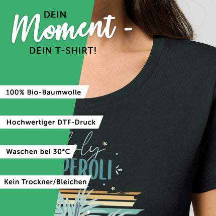 SEO. Bedrucktes T-Shirt für Damen - Holy Aperoli - Schwarz Linkreich