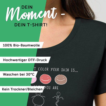SEO. Bedrucktes T-Shirt für Damen - I hate everyone - Schwarz Linkreich