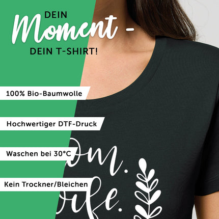 SEO. Bedrucktes T-Shirt für Damen - Mom. Wife. Boss. - Schwarz Linkreich