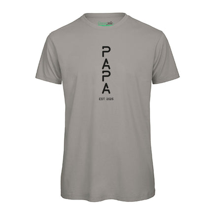SEO. Bedrucktes T-Shirt für Herren - PAPA EST. Space - Grau Linkreich