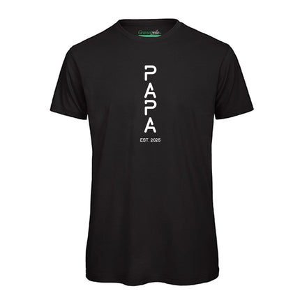 SEO. Bedrucktes T-Shirt für Herren - PAPA EST. Space - Schwarz Linkreich