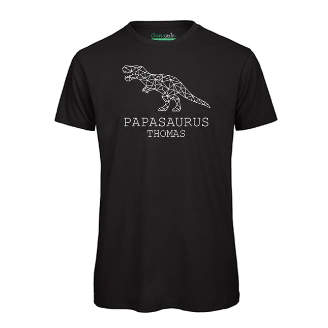 SEO. Bedrucktes T-Shirt für Herren - PAPASAURUS - Schwarz Linkreich