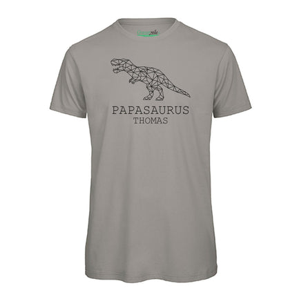 SEO. Bedrucktes T-Shirt für Herren - PAPASAURUS - Grau Linkreich