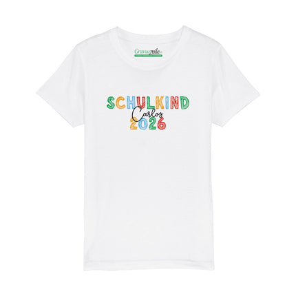 SEO. Bedrucktes T-Shirt für Kinder - Schulkind Kreide - Intensiv Linkreich