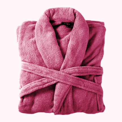 Bademantel flauschig » Saunamantel in Teddy-Plüsch Qualität » leichter/dünner Morgenmantel 100 cm lang » unisex