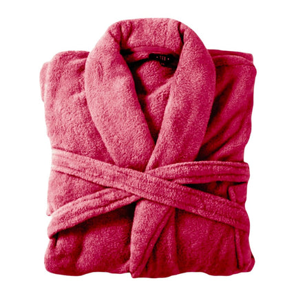 Bademantel flauschig » Saunamantel in Teddy-Plüsch Qualität » leichter/dünner Morgenmantel 100 cm lang » unisex