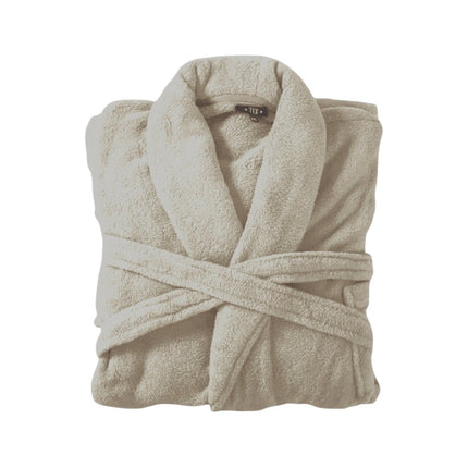 Bademantel flauschig » Saunamantel in Teddy-Plüsch Qualität » leichter/dünner Morgenmantel 100 cm lang » unisex