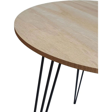 Beistelltisch Couchtisch rund Holz Metall Tisch Nachttisch Holztisch Ø 40 cm (Beistelltisch) kaufen bei Linkreich – Jetzt entdecken!