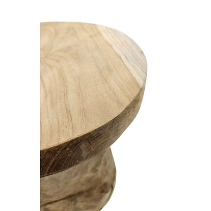 Beistelltisch Teakholz Tisch Natur rund Dekotisch Pflanzentisch Braun Holz Ø25cm (Beistelltisch) kaufen bei Linkreich – Jetzt entdecken!