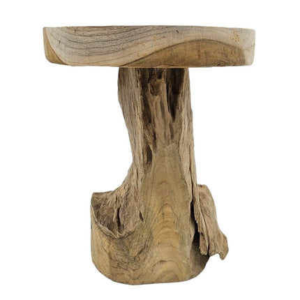 Beistelltisch Teakholz Tisch Natur rund Dekotisch Pflanzentisch Braun Holz Ø25cm (Beistelltisch) kaufen bei Linkreich – Jetzt entdecken!