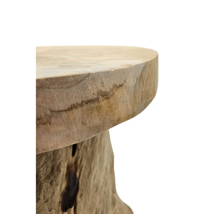 Beistelltisch Teakholz Tisch Natur rund Dekotisch Pflanzentisch Braun Holz Ø25cm (Beistelltisch) kaufen bei Linkreich – Jetzt entdecken!