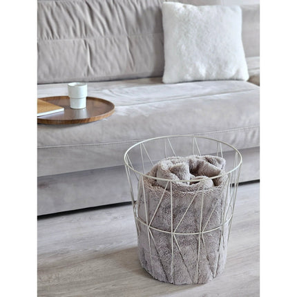 Beistelltisch warmes grau Nussbaum Rund Couchtisch 37x40 cm Metall Holz (Beistelltisch) kaufen bei Linkreich – Jetzt entdecken!