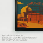 Gerahmte Leinwand mit Schattenfuge (3 cm) / 20 x 20 cm / ohne Aufhängeset - Mattschwarzer Schweberahmen