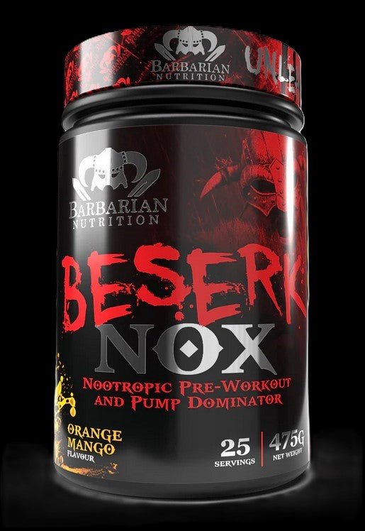 SEO. Beserk NOX Pumpe - Barbarian Nutrition - Orange Mango Linkreich